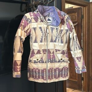 $280 MSRP BURTON XS Women’s Aztec Southwest DryRide Ski Board Jacket Hooded Coat